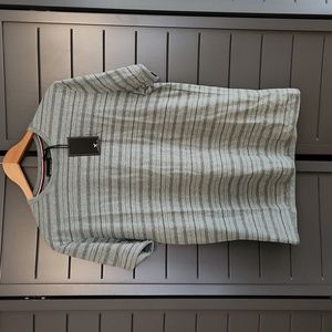 NWT -- PX Premium Xpression green/gray striped short sleeve tee, size L
